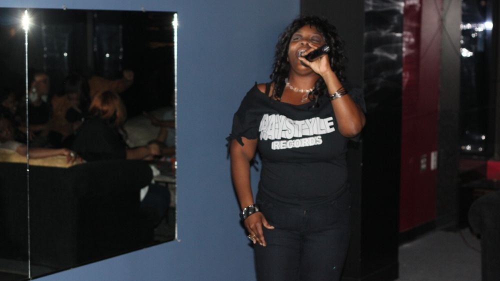 Paystyle Records Artist Performing at a Club Jam's Listening Party